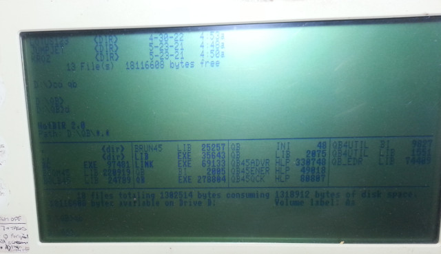 [MS-DOS prompt showing drive D]