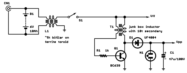 [Circuit of power supply.]